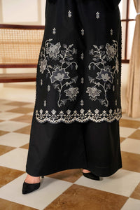 Ayleen Vol1 All Black 3pc Premium Lawn Dyed Front Full Embroidered, Premium Lawn Dyed Back Sleeve & Lawn Voil Digital Print Dupatta- Azmire - Ayleen Clothing